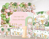 Cocomigo 184pcs Wild One Birthday Decorations Girl Wild One Party