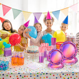 NatNarr 200 Pcs Pink Plates and Napkins Party Supplies, 25 Guest