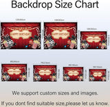 10x6.5ft Movie Night Birthday Backdrop Red Curtain Popcorn Film Reel