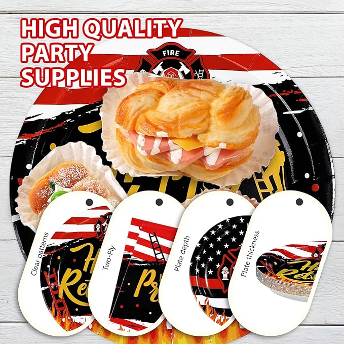 96 Pcs Firefighter Retirement Party Supplies We Are So Proud of You