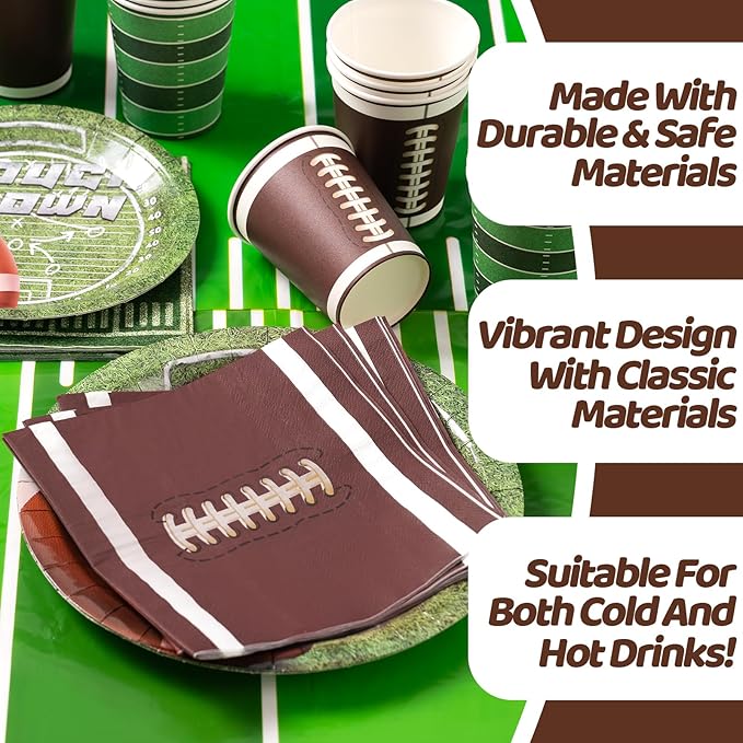 Football Party Decorations 100 Pcs Party Supplies Serve 24 Touch