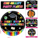 96Pcs Preschool Graduation Plates and Napkins Next Stop Kindergarten