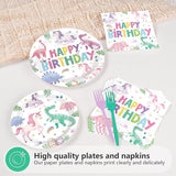 96Pcs Dinosaur Unicorn Birthday Party Decorations Dinosaur Unicorn