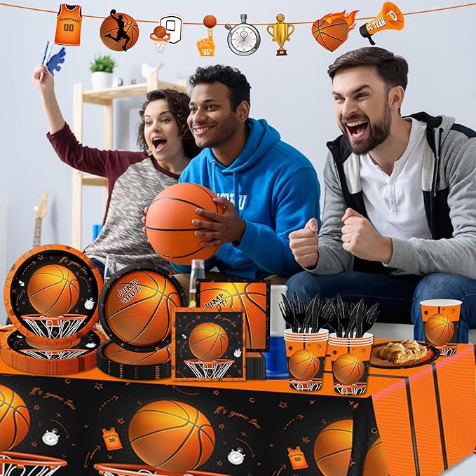 Basketball Party Supplies 142Pcs Basketball Sports Theme Birthday