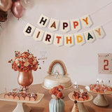 Boho Felt Happy Birthday Banner Bohemian Birthday Party Decorations