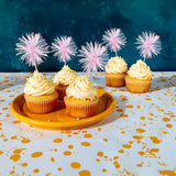 Gyufise 30Pcs Foil Firework Cupcake Toppers Sparkle Tinsel Cake #30