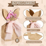 Affrolling 48 Set Boho Bow Easter Bunny Party Favor Bags DIY Bunny
