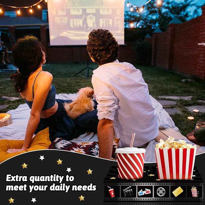 50 Pcs Movie Night Supplies Movie Night Snack Trays Theater Snack