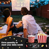 50 Pcs Movie Night Supplies Movie Night Snack Trays Theater Snack