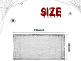 196 x 39 Inch Halloween Spooky Cloth Large Black Scary Creepy Gauze