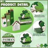 8 Pcs St Patricks Day Decoration St Patrick's Day Table Wood