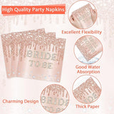 96Pcs Bridal Shower Party Decorations Rose Gold Themed Tableware