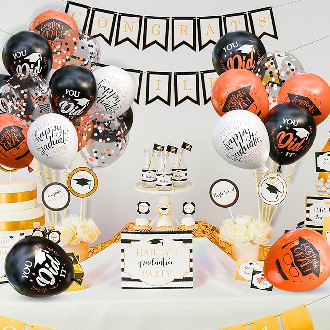OuMuaMua 75 Pack Graduation Party Decorations Balloons Set - 12"