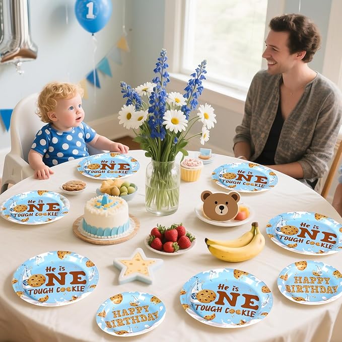 96Pcs Milk and Cookies 1st Birthday Decorations One Sweet Cookie