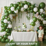 LovesTown 150 PCS Dark Green Balloons Different Size of 18 12 10 5