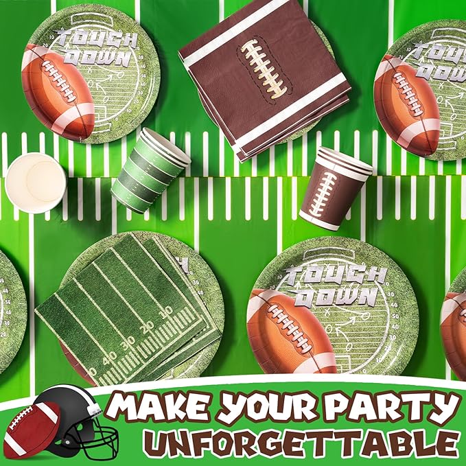 Football Party Decorations 100 Pcs Party Supplies Serve 24 Touch