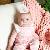 Jissoo Bow 1/2 Birthday Crown - 6 Months Birthday Decorations,Little