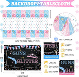 Guns or Glitter Gender Reveal Decorations 169 PCs Boy or Girl Gender