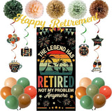 Retirement Decorations for Men Women Colorful Vintage