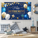 Retirement Party Decorations Include Navy Blue Confetti Balloons Set