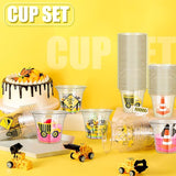 WILLBOND 120 Pcs Construction Party Cups Construction Party Favors