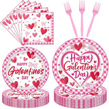 96PCS Galentine's Day Plates and Napkins Party Supplies Galentine's