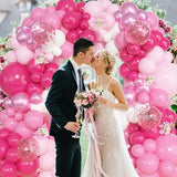 Ouddy Life 157 Pcs Pink Balloons Arch Garland Kit, Hot Metallic Light