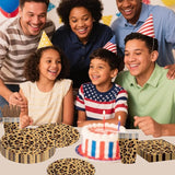 140PCS Leopard Print Party Decorations,Jungle Animal theme