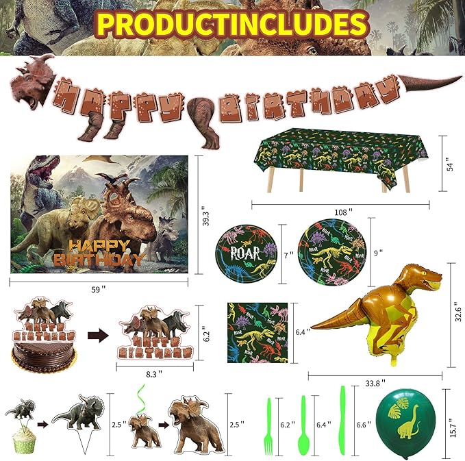 Dinosaur Birthday Party Supplies Dinosaur Style Decorations Include