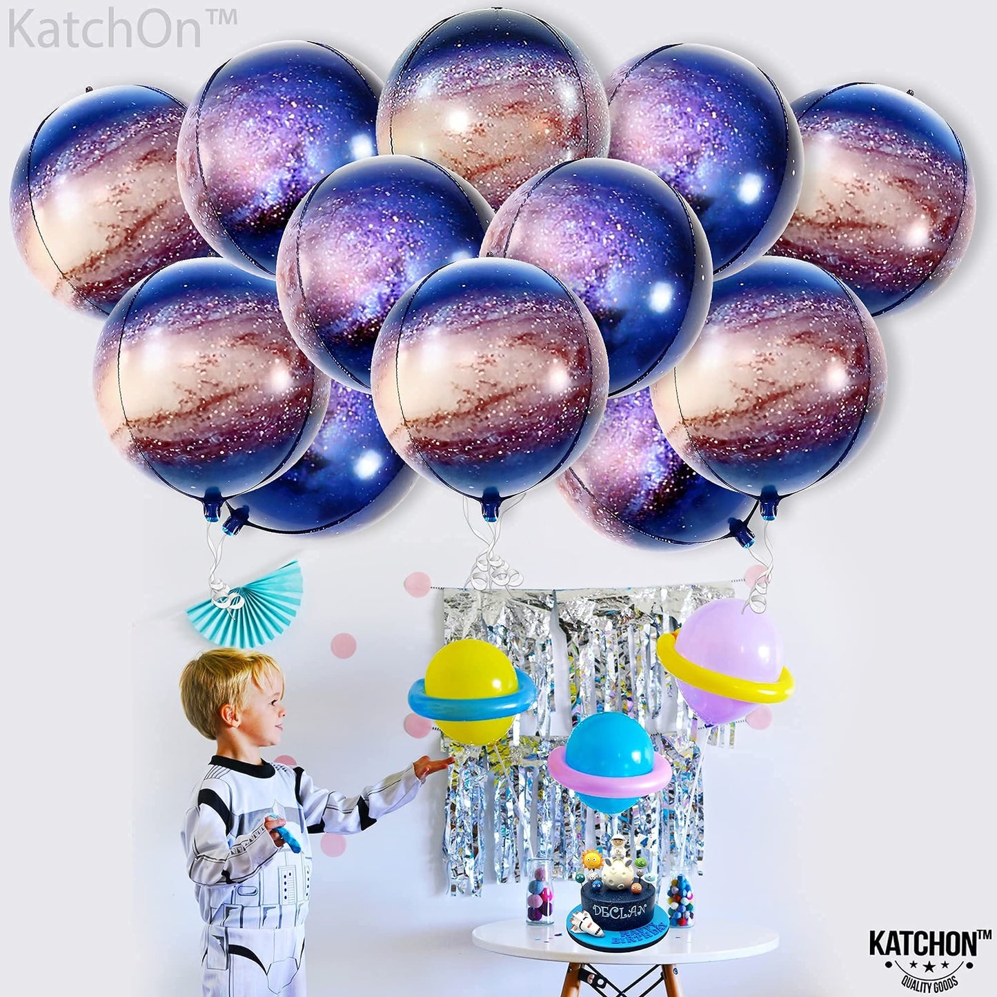 KatchOn, Galaxy Balloons for Galaxy Decorations - 22 Inch, Pack of 12