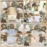 Ouddy Party Dusty Green Nude Balloons Garland Arch Kit, Different