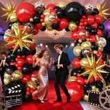 Red Gold Black Balloons Arch Kit Garland for 2026 Graduation