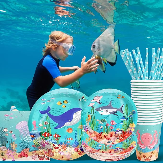 Under the Sea Birthday Party Supplies Decorations Ocean Theme Paper