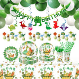 194 Pcs Dinosaur Birthday Decorations Includes Disposable Dinosaur