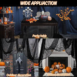 Halloween Black Creepy Cloth 500 x 87 inch Spooky Gauze Cloth