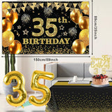 35th Birthday Decorations for Men Women with 35th Birthday Banner
