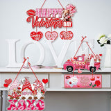 Pink Red Valentines Day Front Porch Door Hanger Decor 6pcs Love