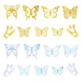 Ercadio 3d 36 Pack Butterfly Cake Toppers Gold and Laser Silver Pvc
