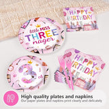 96 Pcs Threenager Birthday Decorations Girl Makeup Spa 3rd Birthday