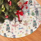 Pink Nutcracker Christmas Tree Skirt 48" Christmas Nutcracker Ballet