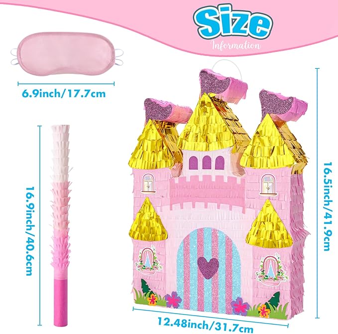 Princess Castle Piñata Princess Birthday Party Decorations Pink
