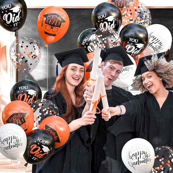 OuMuaMua 75 Pack Graduation Party Decorations Balloons Set - 12"