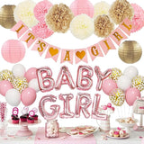 Ouddy Party Pink Baby Shower Decorations for Girls with Its a Girl