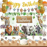 Safari Animals Birthday Party Decorations Jungle Wild Animals Happy