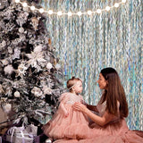 Tinsel Foil Fringe Curtains Wavy Backdrop for Parties Sparkle #10