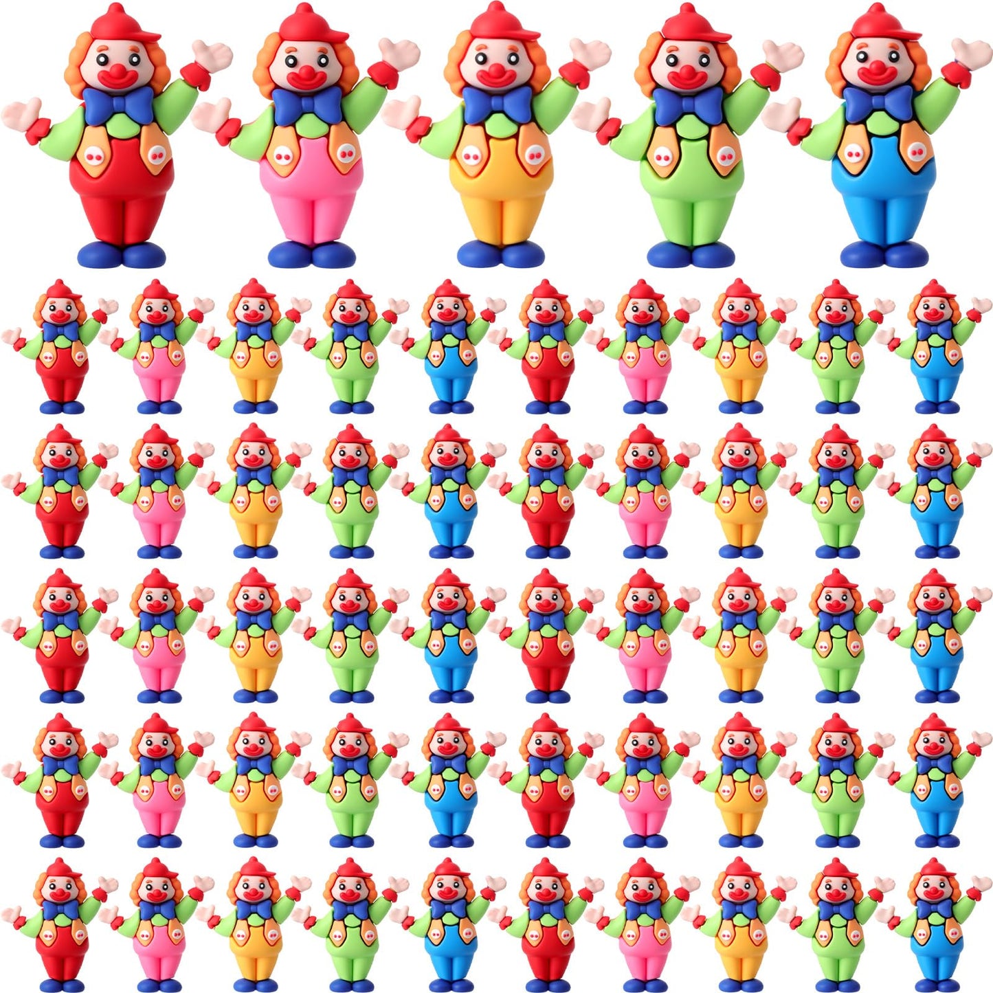 Soulchen 50 Pcs Tiny Clown Figurines Clown Figurines Statues Funny