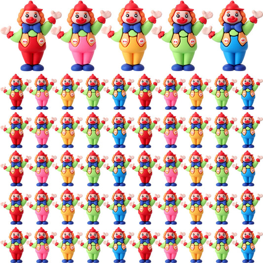 Soulchen 50 Pcs Tiny Clown Figurines Clown Figurines Statues Funny
