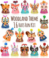 Glittery Garden Woodland Themed Christmas Party Hats Making Kit c/w