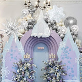 Christmas Decorations Balloons Arch Kit White Silver Snowflake
