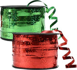 BEISHIDA 2 Pack Christmas Curling Ribbons Red and Green Balloon